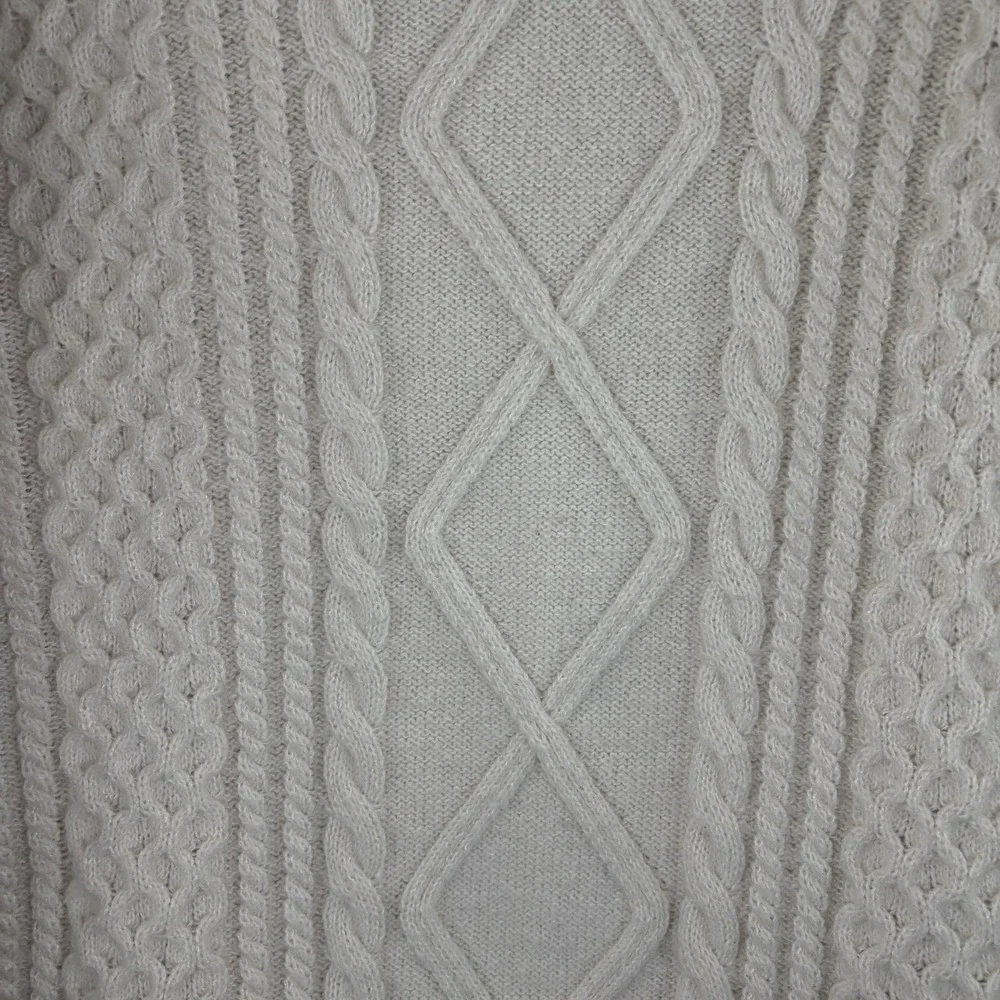 Aelfric Eden Sweater‎ Womens Med Off White Ivory Cable Knit Textured Pullover - Picture 5 of 6